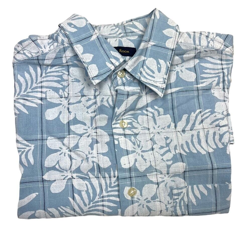 Club room Hawaiian shirt linen blend